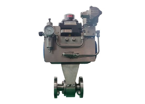 1" 300磅 F316H材质 气动硬密封耐磨C型球阀